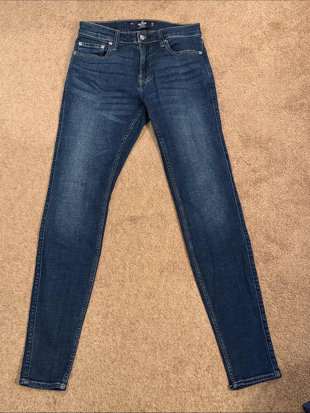 Hollister Men's Dark Indigo Skinny Jeans